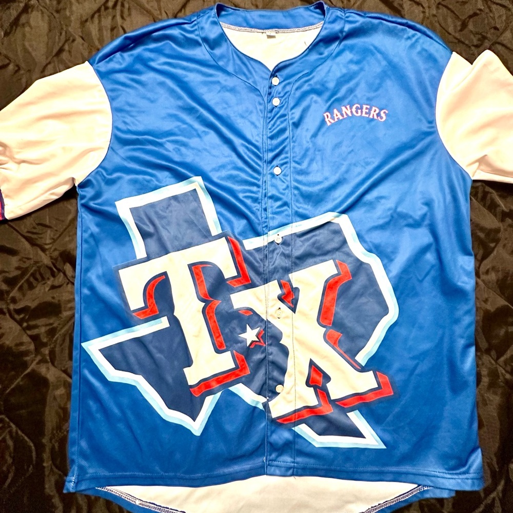 Texas Rangers Team Jersey Button Down - Picture 2 of 12
